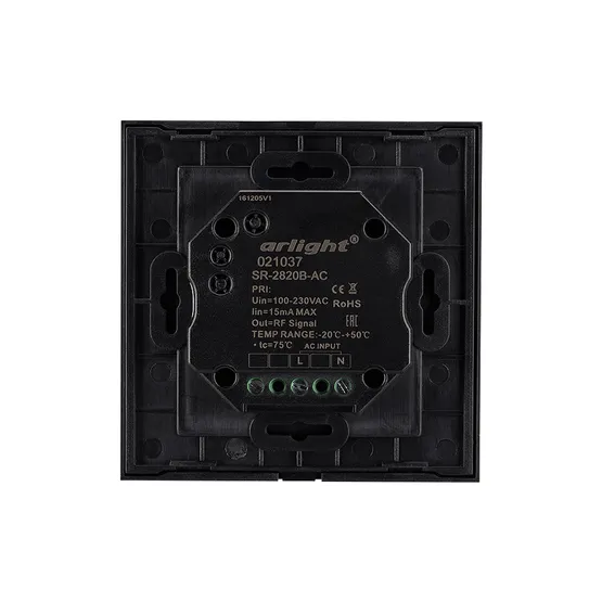 Фото #3 товара Панель Sens SR-2820B-AC-RF-IN Black (220V,RGBW,1 зона) (Arlight, IP20 Пластик, 3 года)