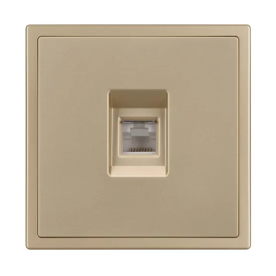 Фото #3 товара ARL NOBE Розетка компьютерная софт-тач золотой песок SCT-MPC1-SFPL-GD (RJ-45, CAT6) (Arlight, -)