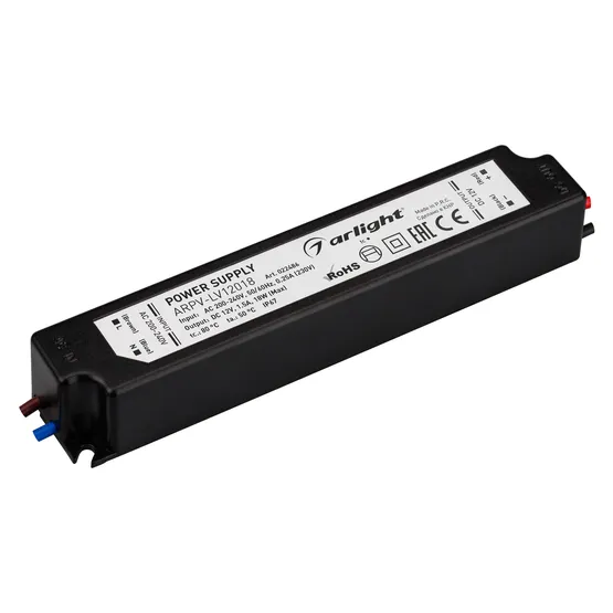 Фото #1 товара Блок питания ARPV-LV12018 (12V, 1.5A, 18W) (Arlight, IP67 Пластик, 2 года)