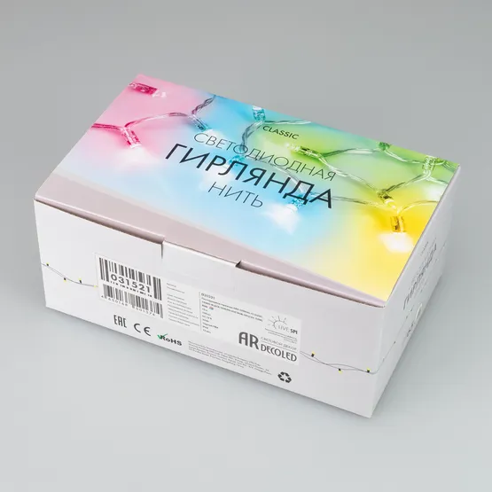 Фото #5 товара Светодиодная гирлянда ARD-STRING-CLASSIC-15000-BLACK-100LED-LIVE RGB-SPI (12V, 53W) (Ardecoled, IP65, 1 год)
