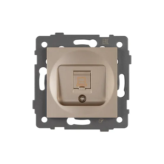 Фото #3 товара Механизм компьютерной розетки SCT-MPC1-PL-GD-V (RJ-45, CAT6) (Arlight, -)