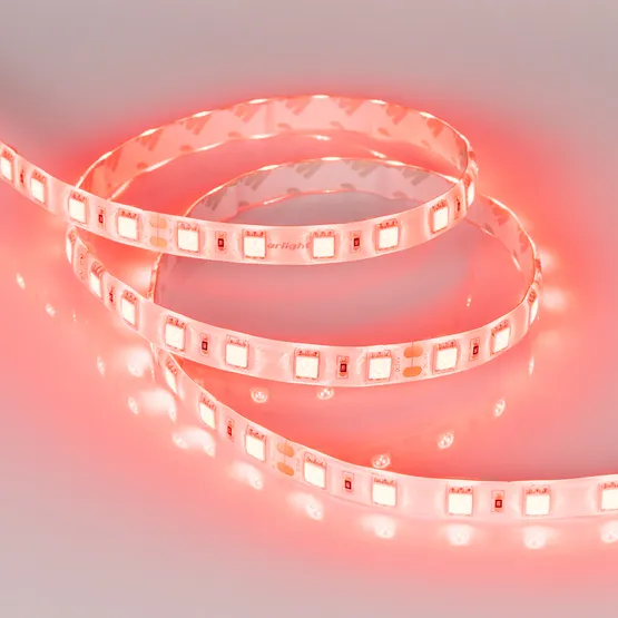 Фото #2 товара Светодиодная лента RTW 2-5000SE 24V Red 2x (5060, 300 LED, LUX) (Arlight, 14.4 Вт/м, IP65)