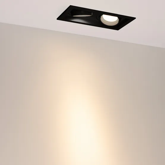 Фото #4 товара Светильник MS-VORTEX-BUILT-S210x117-2x20W Warm3000 (BK-BK, 20 deg, 230V) (Arlight, IP20 Металл, 5 лет)