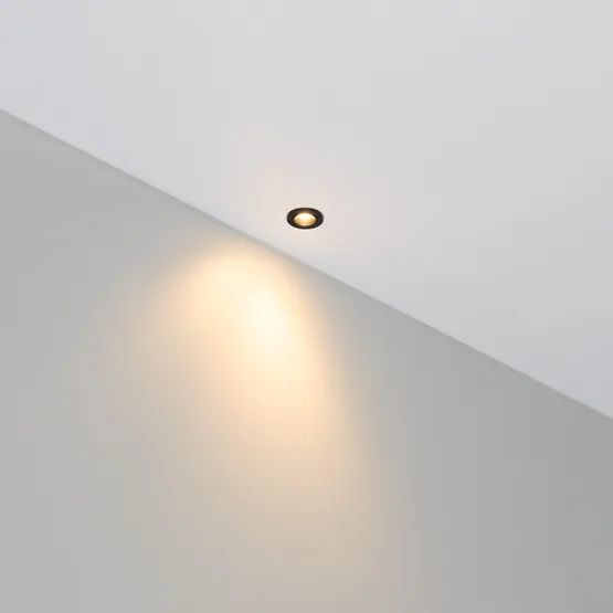 Фото #2 товара Светильник ART-PICCOLO-BUILT-R13-1W Warm2700 (BK, 30 deg, 3V) (Arlight, IP40 Металл, 3 года)