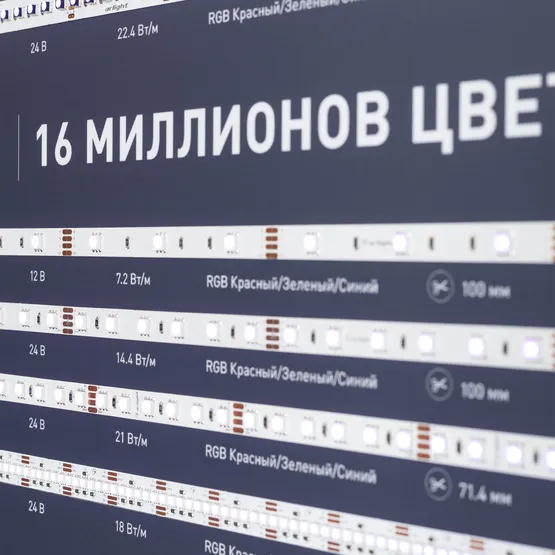 Фото #5 товара Стенд Ленты Мультицветные RGB RT-LUX-E4-1760x600mm (v.2, DB 3мм, пленка, подсветка) (Arlight, -)