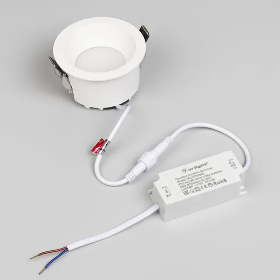 Фото #3 товара Светильник MS-DROP-BUILT-R84-8W Day4000 (WH, 85 deg, 230V) (Arlight, IP54 Металл, 5 лет)