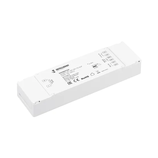 Фото товара INTELLIGENT ARLIGHT Конвертер SMART-0/1-10V-301-72-SUF (230V, 10A, DALI) (IARL, IP20 Пластик, 5 лет)