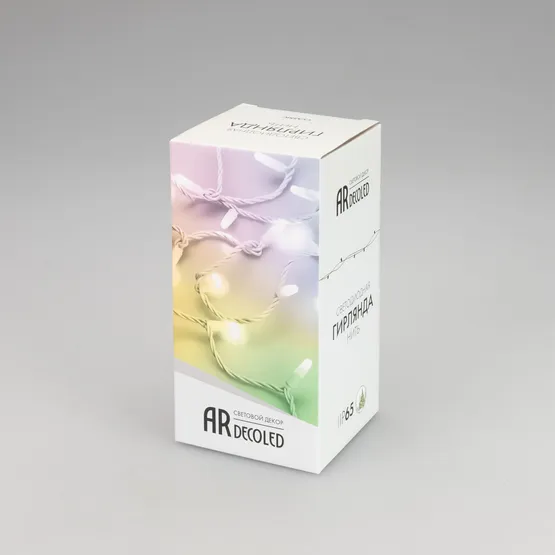 Фото #5 товара Светодиодная гирлянда ARD-STRING-CLASSIC-10000-CLEAR-100LED-LIVE RGB (230V, 7W) (Ardecoled, IP65, 1 год)