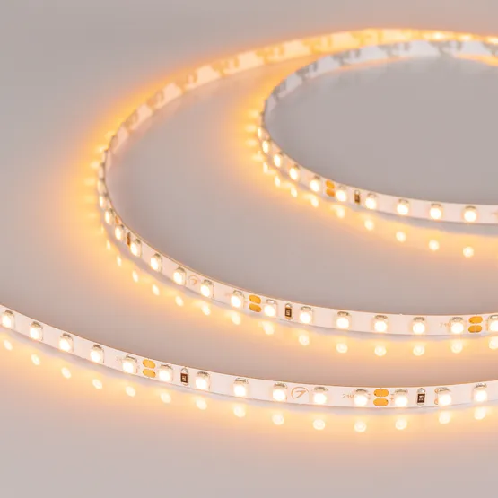 Фото #2 товара Светодиодная лента RT 2-5000 24V Yellow 5mm 2x (3528, 600 LED, LUX) (Arlight, 9.6 Вт/м, IP20)