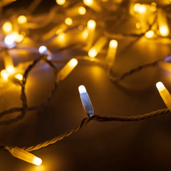 Фото #1 товара Светодиодная гирлянда ARD-STRING-CLASSIC-10000-WHITE-100LED-MILK-FLASH Warm (230V, 7W) (Ardecoled, IP65, 1 год)