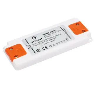 Фото товара Блок питания ARV-SN12020-FLAT-H (12V, 1.67A, 20W) (Arlight, IP20 Пластик, 3 года)