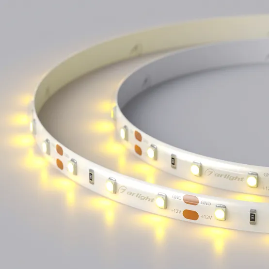 Фото #3 товара Светодиодная лента герметичная RTW-SE-A60-8mm 12V Yellow (4.8 W/m, IP65, 2835, 5m) (Arlight, -)