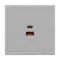 Минифото #3 товара ARL NOBE USB Розетка тип A+C софт-тач никель SCT-MUAC-SFPL-FC-IS (65W, QC3) (Arlight, -)