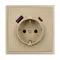 Минифото #2 товара ARL NOBE Розетка зк со шторками с USB тип А+С софт-тач золотой песок SCT-MUAC-SFPL-GD (250V, 16A) (Arlight, -)