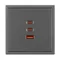 Минифото #3 товара ARL NOBE USB Розетка тип А+С+С софт-тач серый базальт SCT-MUACC-SFPL-FC-GR (65W, QC3) (Arlight, -)