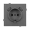 Минифото #2 товара Механизм розетки с USB зарядкой SCT-TENDO-MUAA-SFPL-GR (230V, 16A) (Arlight, Матовый графитовый)