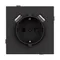 Минифото #2 товара Механизм розетки с USB зарядкой SCT-TENDO-MUAA-SFPL-BK (230V, 16A) (Arlight, Матовый черный)