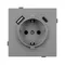 Минифото #2 товара Механизм розетки с USB зарядкой SCT-TENDO-MUAC-PL-GR (230V, 16A) (Arlight, Графитовый)