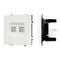 Минифото #1 товара Механизм сдвоенной компьютерной розетки SCT-NOBE-MPC2-SFPL-WH (RJ-45, CAT6) (Arlight, Белый кварц)
