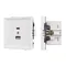 Минифото #1 товара Механизм USB розетки SCT-TENDO-MUAC-PL-WH (5V, 3A, QC3) (Arlight, Белый)