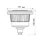 Минифото #3 товара Лампа AR111-FORT-GU10-15W-DIM Day4000 (Reflector, 24 deg, 230V) (Arlight, Металл)