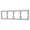 Минифото #1 товара Рамка пластиковая FRM-NOBE-SFPL-4-IS (Arlight, Никель)