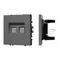 Минифото #1 товара Механизм сдвоенной компьютерной розетки SCT-NOBE-MPC2-SFPL-GR (RJ-45, CAT6) (Arlight, Серый базальт)