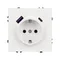 Минифото #3 товара Механизм розетки с USB зарядкой SCT-NOBE-MUAC-SFPL-WH (230V, 16A) (Arlight, Белый кварц)