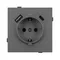 Минифото #2 товара Механизм розетки с USB зарядкой SCT-TENDO-MUAC-SFPL-GR (230V, 16A) (Arlight, Матовый графитовый)